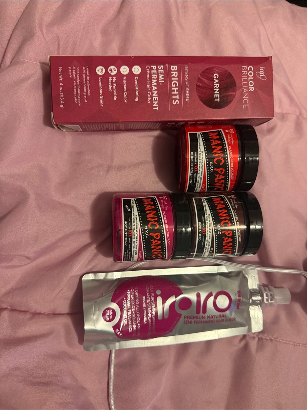 Manic Panic Semi-Permanent Hair Color Set — Garnet and Hot Pink Shades